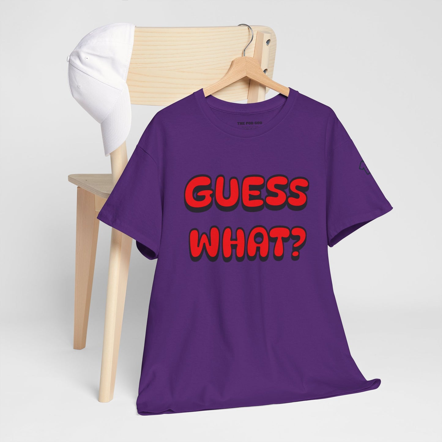 GUESS WHAT Front/Back Design T-Shirt