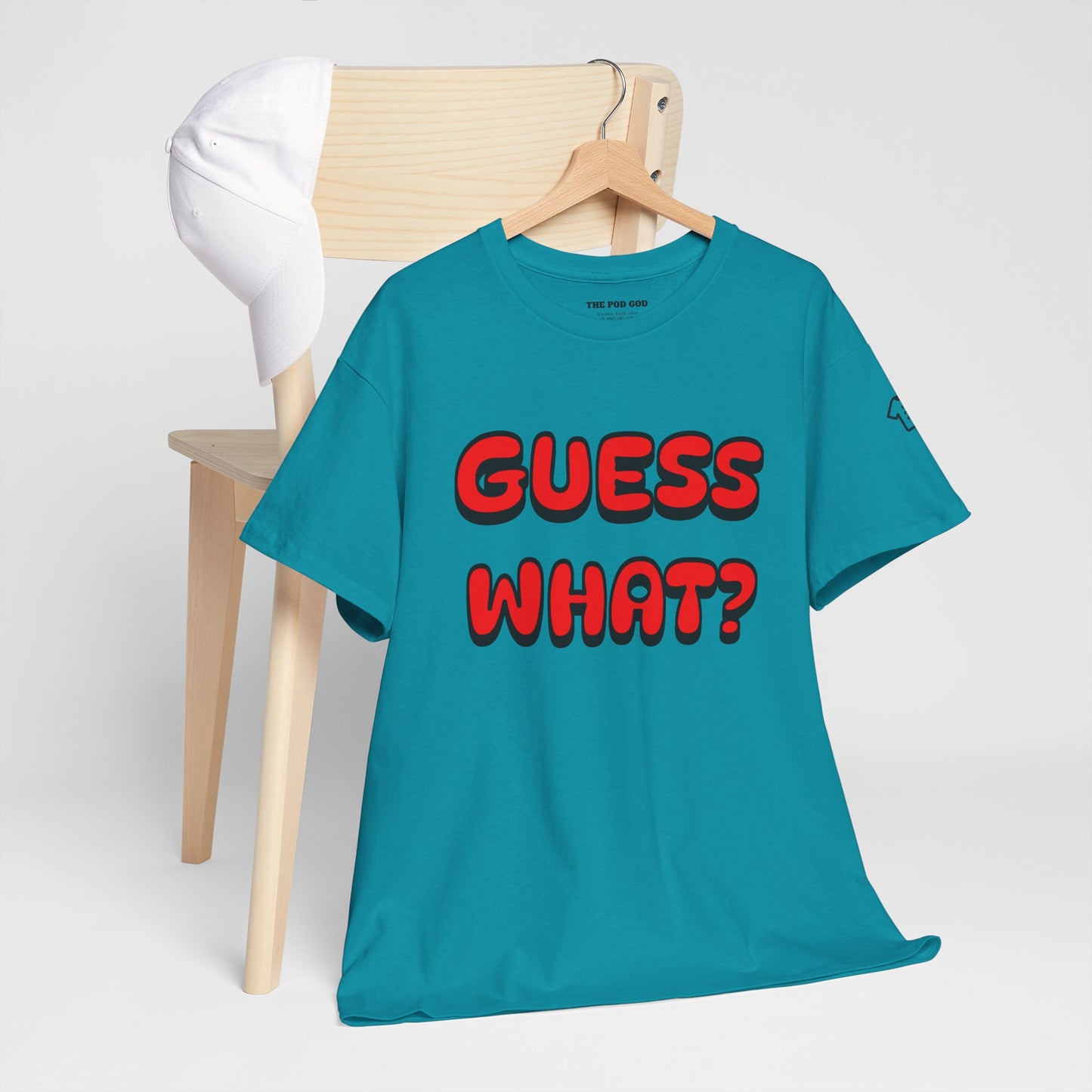 GUESS WHAT Front/Back Design T-Shirt
